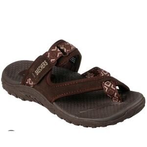 Skechers Reggae Slide Sandals Women’s 8 – Brown Slip-On – GUC